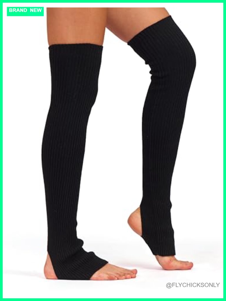 Wool Blend Thigh High Leg Warmers 28" For Dance Yoga Ballet